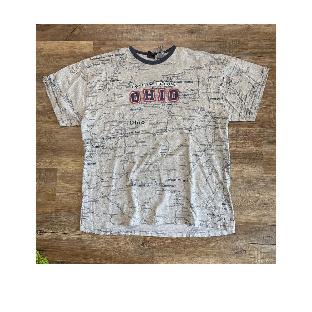 Vintage Y2K Ohio AOP T Shirt‎